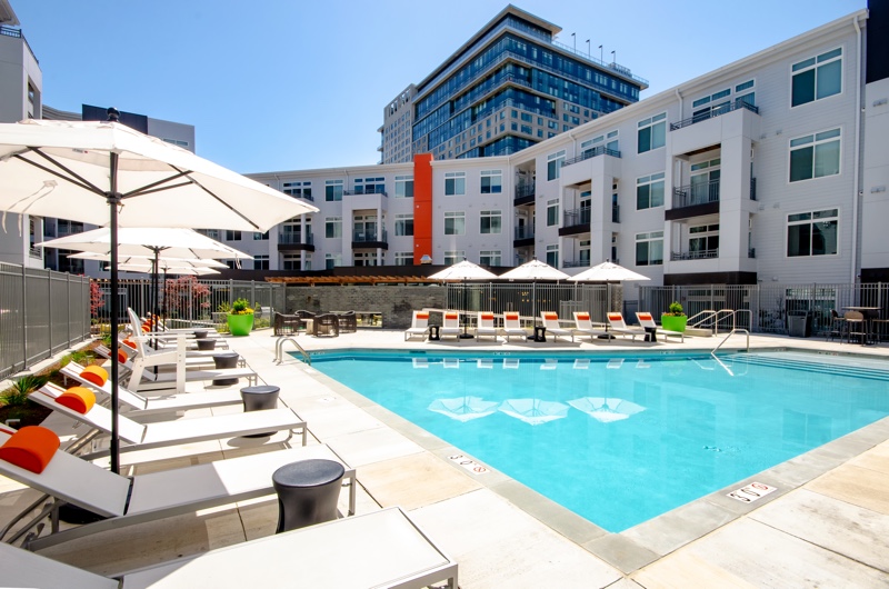 Pool side at Aperture in Reston, VA.