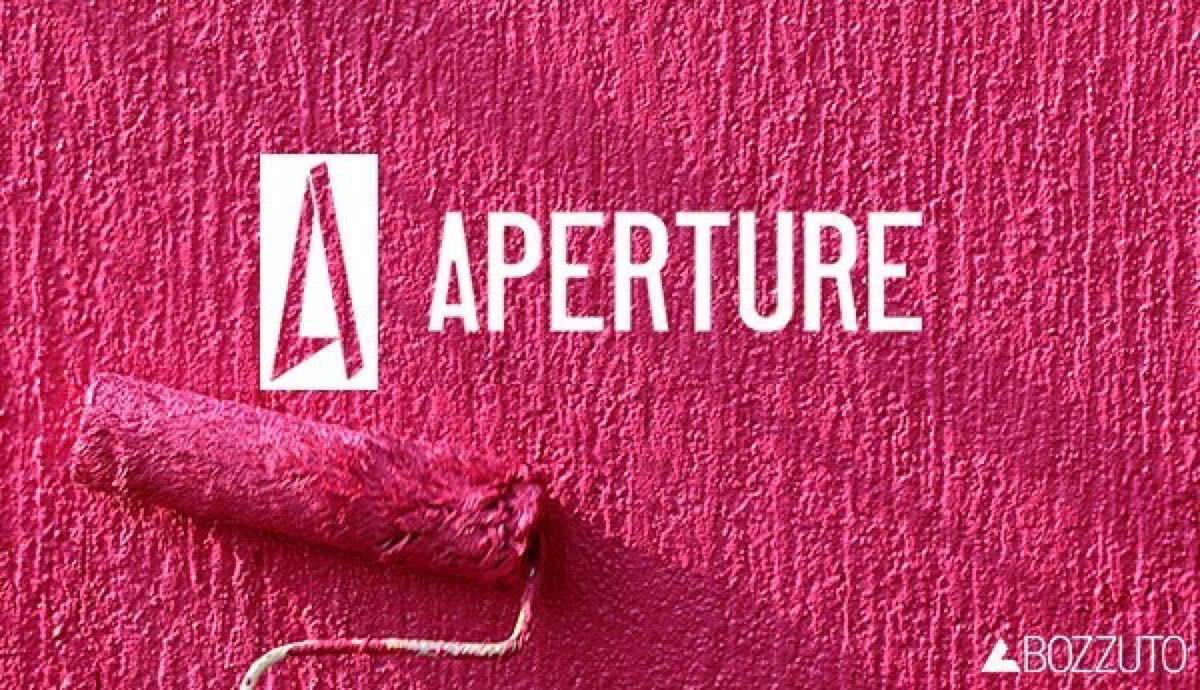 Poster for Aperture apartments.