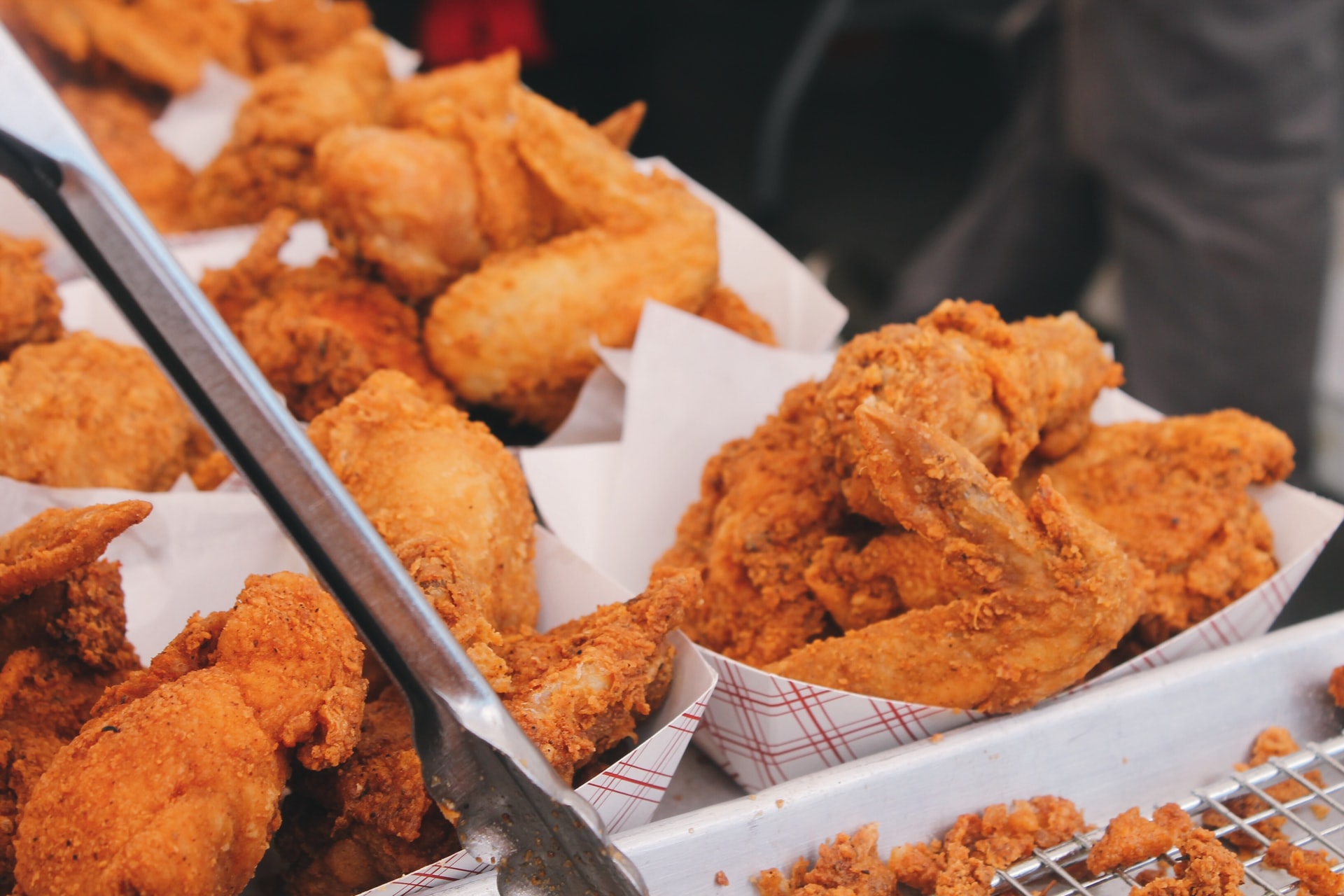 Pieces of fried chicken.